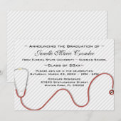 Uitnodiging tot Afstuderen van de Stethoscoop Medi (Voorkant / Achterkant)