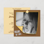 Uitnodiging tot Afstuderen van gepersonaliseerde S (Voorkant / Achterkant)