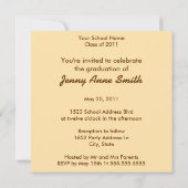 Uitnodiging tot Afstuderen van gepersonaliseerde S (Achterkant)