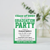 Uitnodiging tot Afstuderen van Green Silver School (Staand voorkant)