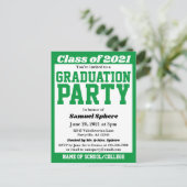 Uitnodiging tot Afstuderen van Groene Witte School (Staand voorkant)