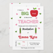 Uitnodiging tot Afstuderen van leraar (Voorkant / Achterkant)