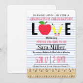 Uitnodiging tot Afstuderen van leraar (Voorkant / Achterkant)