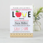 Uitnodiging tot Afstuderen van leraar (Staand voorkant)