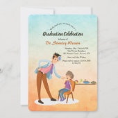 Uitnodiging tot Afstuderen van mannelijke pediatri (Voorkant)