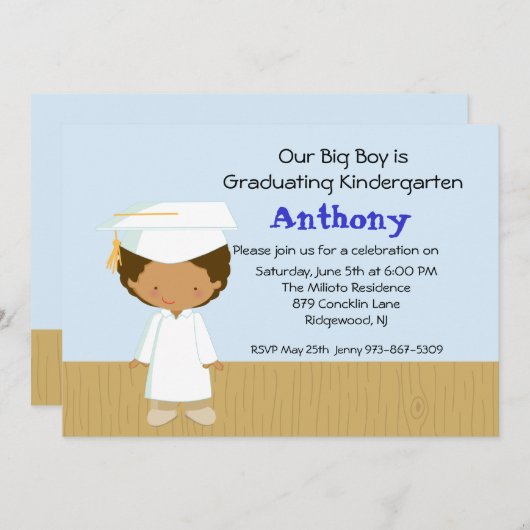 Uitnodiging tot Afstuderen van onze Big Boy (Voorkant / Achterkant)