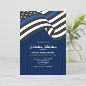 Uitnodiging tot Afstuderen van politieagent Vlag (Staand voorkant)