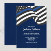 Uitnodiging tot Afstuderen van politieagent Vlag (Voorkant / Achterkant)