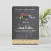 Uitnodiging tot Afstuderen van Ruler en Apple Teac (Staand voorkant)