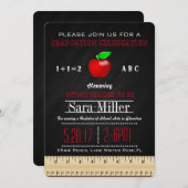 Uitnodiging tot Afstuderen van Ruler en Apple Teac (Voorkant / Achterkant)