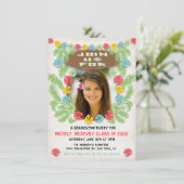 Uitnodiging tot Afstuderen van Tropical luau Hawii (Staand voorkant)