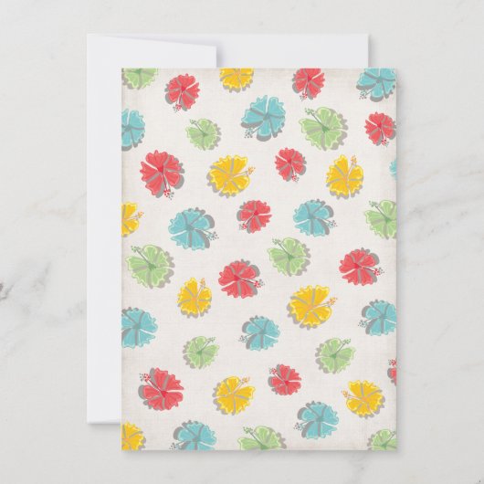 Uitnodiging tot Afstuderen van Tropical luau Hawii (Achterkant)