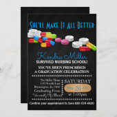 Uitnodiging tot Afstuderen van verpleegschool (Voorkant / Achterkant)