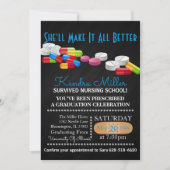 Uitnodiging tot Afstuderen van verpleegschool (Voorkant)