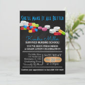 Uitnodiging tot Afstuderen van verpleegschool (Staand voorkant)