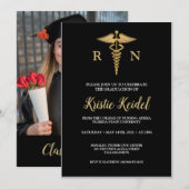 Uitnodiging tot Afstuderen van verpleegschool (Voorkant / Achterkant)