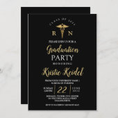 Uitnodiging tot Afstuderen van verpleegschool (Voorkant / Achterkant)