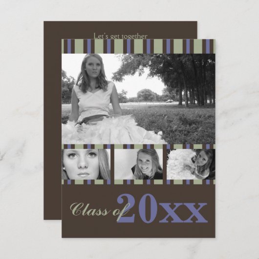 Uitnodiging tot Afstuderen van zoete herinneringen (Voorkant / Achterkant)