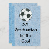 Uitnodiging tot afstuderen - Voetbalthema (Voorkant / Achterkant)