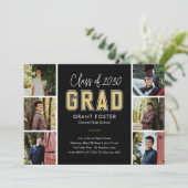 Uitnodiging tot Afstuderen voor bewerkbare kleuren (Staand voorkant)