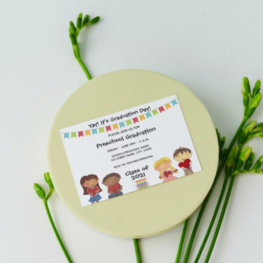 Uitnodiging tot Afstuderen voor de voorschoolse sc