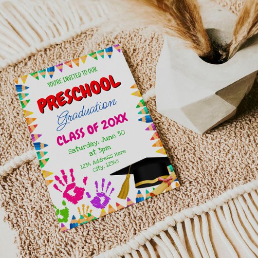 Uitnodiging tot Afstuderen voor de voorschoolse sc