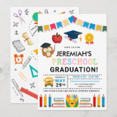 Uitnodiging tot Afstuderen voor de voorschoolse sc (Voorkant / Achterkant)