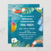 Uitnodiging tot Afstuderen voor de zomerpool (Voorkant / Achterkant)