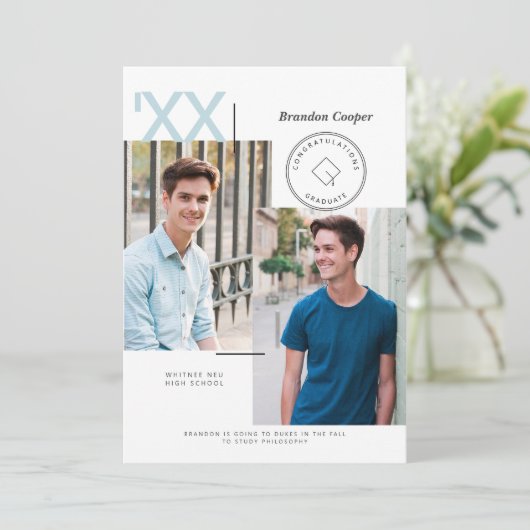 Uitnodiging tot Afstuderen voor hedendaagse Petten (Staand voorkant)