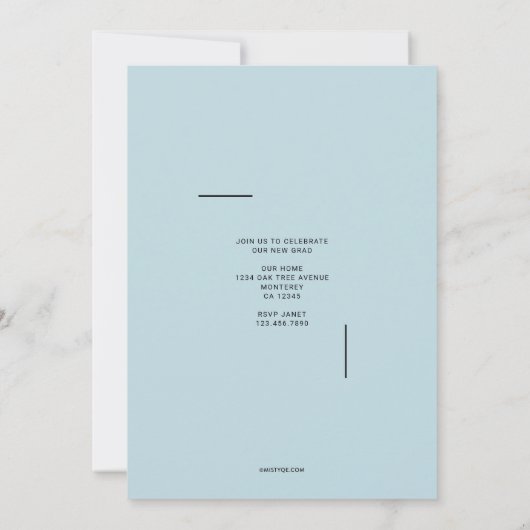 Uitnodiging tot Afstuderen voor hedendaagse Petten (Achterkant)