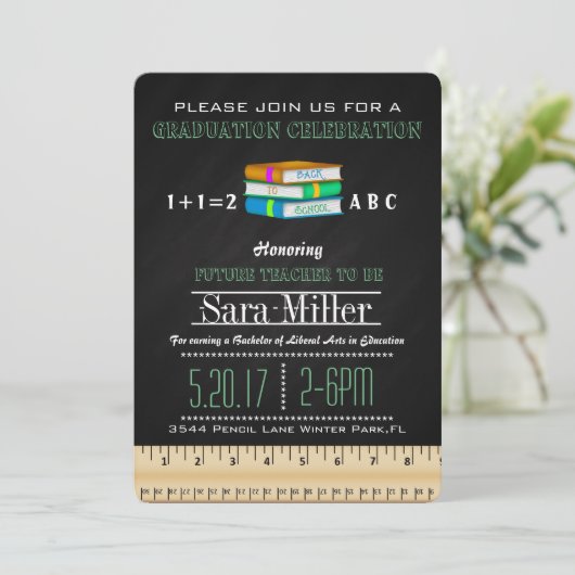 Uitnodiging tot Afstuderen voor leerkrachten (Staand voorkant)