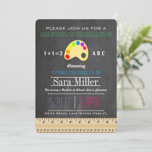 Uitnodiging tot Afstuderen voor leerkrachten in de (Staand voorkant)