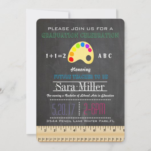 Uitnodiging tot Afstuderen voor leerkrachten in de (Voorkant)