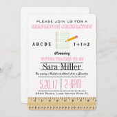 Uitnodiging tot Afstuderen voor leerkrachten Ruler (Voorkant / Achterkant)