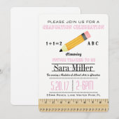 Uitnodiging tot Afstuderen voor leerkrachten Ruler (Voorkant / Achterkant)