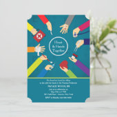 Uitnodiging tot Afstuderen voor medische handen (Staand voorkant)