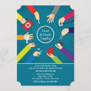 Uitnodiging tot Afstuderen voor medische handen