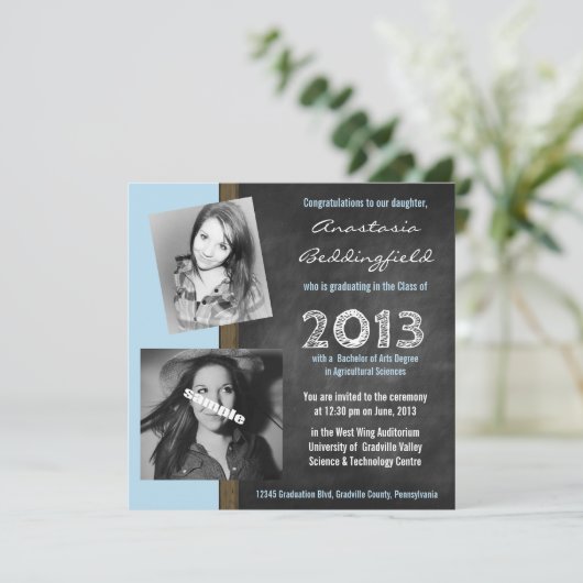 Uitnodiging tot Afstuderen voor studenten van het  (Staand voorkant)