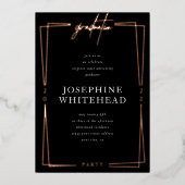 Uitnodiging tot afstuderen voor zwarte Folie van d (Voorkant)