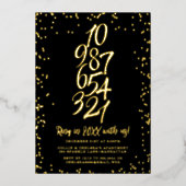 Uitnodiging tot aftellen van de Folie in Confetti (Voorkant)