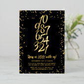 Uitnodiging tot aftellen van de Folie in Confetti (Staand Voorkant)