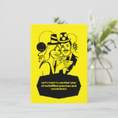 Uitnodiging tot aftelpartij nieuwjaar (Staand voorkant)