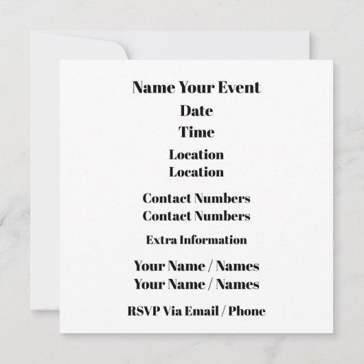 Uitnodiging tot alle gelegenheden (Achterkant)