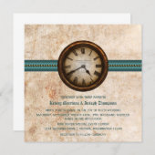 Uitnodiging tot Antiek weddenschappen, Blauwgroen (Voorkant / Achterkant)