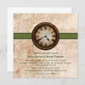 Uitnodiging tot Antiek weddenschappen, groen (Voorkant / Achterkant)