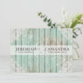 Uitnodiging tot Antiek-witlace-bruiloft (Staand voorkant)