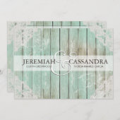 Uitnodiging tot Antiek-witlace-bruiloft (Voorkant / Achterkant)