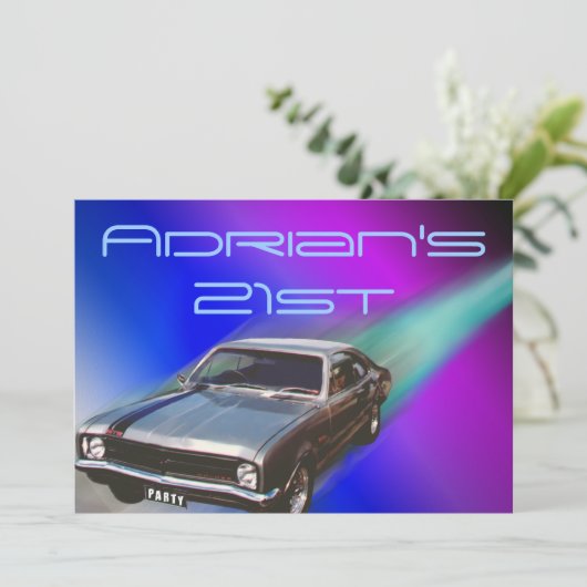 Uitnodiging tot auto (Staand voorkant)