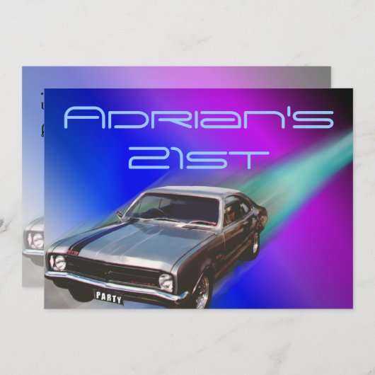 Uitnodiging tot auto (Voorkant / Achterkant)