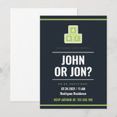 uitnodiging tot baby (Voorkant / Achterkant)